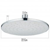 T-May Banyo Lidya Yuvarlak Tepe Duş Başlığı Krom+El Duş Başlığı thumbnail 4