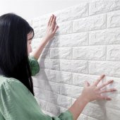 Renkli Duvarlar 70x23cm(0,17m2) Tuğla Desen Kendinden Yapışkanlı 3D Duvar Kağıdı Kaplama Paneli - 1