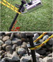 4 Adet 30 cm Transmisyon Demir Çadır Çivisi, Çadır Kazığı, Kamp Çadırı, Kaymaz Kancalı Kazık thumbnail 2