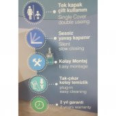 NKP Universal Çocuk Adaptörlü Amörtisörlü Klozet Kapağı - 3