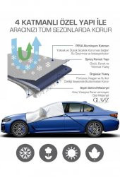 Kar Yorganı, Don ve Buzlanma Önleyici Kalın Araba Cam Üstü Örtü Su Geçirmez Ön Yan Cam Koruma Örtüsü - 3