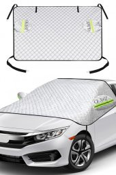 Kar Yorganı, Don ve Buzlanma Önleyici Kalın Araba Cam Üstü Örtü Su Geçirmez Ön Yan Cam Koruma Örtüsü - 1