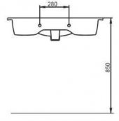 Seramiksan Luna Flat Lavabo 80Cm - 5