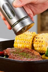 Rossel Premium 2li Metal Kaplamalı Cam Tuz-Biber-Baharat Kabı BH-1333 thumbnail 4