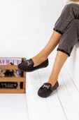 Comfy Kadın H Tokalı Rahat ve Günlük  Kadın Babet Ayakkabı - 11