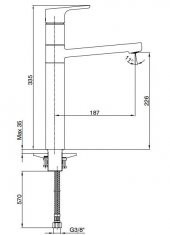 ECA Luna Yüksek Tip Lavabo Bataryası Altın Renkli  102808949 E.C.A. - 2