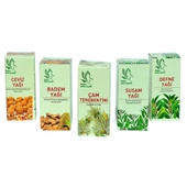Badem Susam Defne Çam Terebentin Ceviz Yağı Saç Bakım Seti 5X50ML - 3