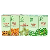 Badem Susam Defne Çam Terebentin Ceviz Yağı Saç Bakım Seti 5X50ML - 2