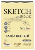 SAHRA A5 Spiralli 90 gr. Ivory 100 yaprak Eskiz Defteri Sketchbook - 2