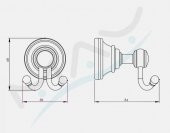 Serel Banyo Luna Askılık İkili / Banyo Askısı Krom 140110008 E.C.A thumbnail 2