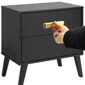 Monte Mobilya Mutfak Çekmece Dolap Dolabı Kapak Kulpu Kulpları Kulbu Plastik Gold Altın Kulp 96 Mm thumbnail 3