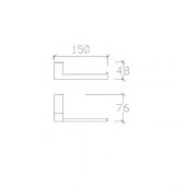 Tema Banyo Premium Kağıtlık Kapaksız Mat Siyah Renkli 71010-2M - 4