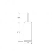 TEMA Banyo Role-B Krom Tuvalet Klozet Wc Fırçası 81332 - 2