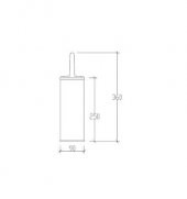TEMA Banyo Mesa Krom Tuvalet Klozet Wc Fırçası 430 Kalite 81340 - 2