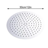 T-MAY Banyo Sardes Oval İnce Tepe Duş Seti Başlığı 30x30 Paslanmaz Metal - 3