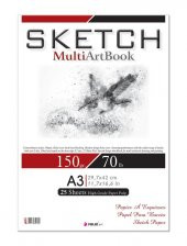 Zigana A3 Tutkallı Sketchbook 150 gr. Beyaz 25 yaprak - 1