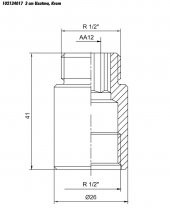 5 Adet ECA 1/2  3cm Uzatma Krom (Musluk Uzatma) 102134017 Pirinç E.C.A - 2
