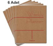 Tarihsiz Öğrenci Ajandası 12x17 cm Ivory 54 yp. 6lı PAKET - 1
