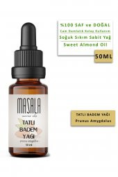 Masala Tatlı Badem Yağı 50 ml.  Soğuk Pres (Sweet Almond Carrier Oil) - 1