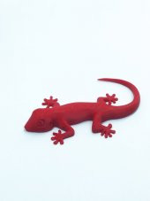 3D Kertenkele Gecko Figürlü Model Oyuncak - Kırmızı thumbnail 5