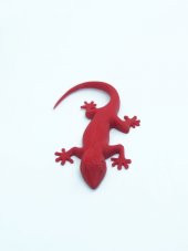 3D Kertenkele Gecko Figürlü Model Oyuncak - Kırmızı thumbnail 6