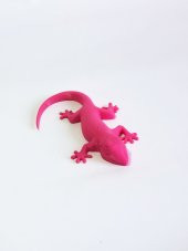 3D Kertenkele Gecko Figürlü Model Oyuncak - Pembe thumbnail 1