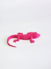 3D Kertenkele Gecko Figürlü Model Oyuncak - Pembe thumbnail 2