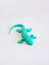 3D Kertenkele Gecko Figürlü Model Oyuncak - Turkuaz thumbnail 2