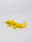 3D Kertenkele Gecko Figürlü Model Oyuncak - Sarı thumbnail 4
