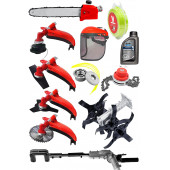 Swazer S12 Pro 4X4hp 2 Zamanlı Sırt Tipi Benzinli Tırpan 12 PARÇA APARAT SETLİ - 2