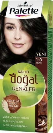 Palette Kalıcı Doğal Renkler Saç Boyası 1.0 Siyah - 1