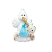 12 Adet Gagasında Bebek Taşıyan Leylek Biblo thumbnail 1