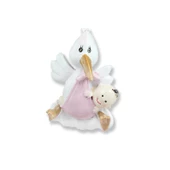 12 Adet Gagasında Bebek Taşıyan Leylek Biblo thumbnail 2