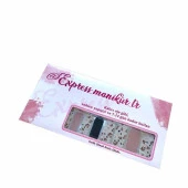 Express Manikür Bej Siyah Leopar Tırnak Stickerı - 1