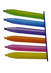 İşaret Kalemi 12 Renk Fosforlu Kalem 12 li 1 Paket 5 mm Fosforlu Kalem Seti - 4