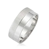 Gümüş Mat Parlak Alyans  SL2369 thumbnail 2