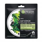 Garnier Saf Kömür Siyah Yosun Kağıt Gözenek Sıkılaştırıcı Yüz Maskesi - 1