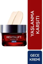 L’Oréal Paris Revitalift Lazer X3 Yoğun Yaşlanma Karşıtı Gece Bakım Kremi 50 ml - 2