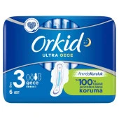 Orkid Ultra Gece 3 Boy Hijyenik Ped 6'lı - 1