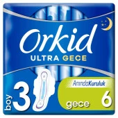 Orkid Ultra Gece 3 Boy Hijyenik Ped 6'lı - 2