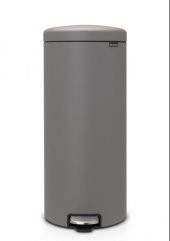 TANTİTONİ NEWICON MINERAL CONCRETE GREY PEDALLI ÇÖP KUTUSU 30L - 1