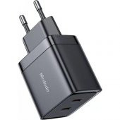 Mcdodo CH-2501 Gan 40W 2xtype-C Girişli Hızlı Şarj Adaptörü Siyah - 1
