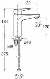 Roca Atlas Lavabo Bataryası   A5A3990C00 - 2