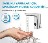 ECA Luna Fotoselli Lavabo Bataryası Elektrikli 108108052 Çift Su Girişli - 2