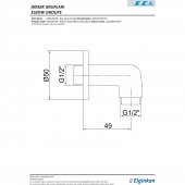 ECA Ankastre Duş Çıkış Dirseği  102126370 - 2