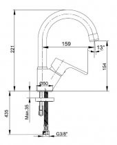 ECA Niobe Kuğu Borulu Lavabo Bataryası 102188054 20 Yıl Garantili E.C.A. - 2