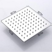 T-MAY Banyo Sart Kare Tepe Duş Seti Başlığı 30x30 Paslanmaz Metal - 2