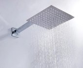 T-MAY Banyo Sart Kare Tepe Duş Seti Başlığı 30x30 Paslanmaz Metal - 5