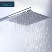 T-MAY Banyo Sart Kare Tepe Duş Seti Başlığı 25x25 Paslanmaz Metal - 2
