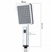 T-May Banyo Sümbül Dikdörtgen El Duş Seti Başlığı 2 Fonksiyonlu Tasarruflu thumbnail 2